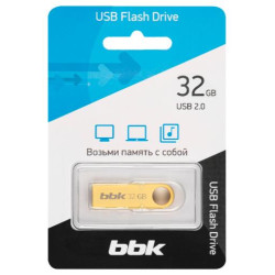 BBK 032G-SHTL золотой, 32Гб, USB2.0, SHUTTLE серия