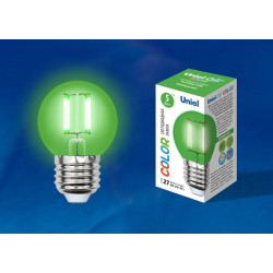 UNIEL LED-G45-5W/GREEN/E27 GLA02GR картон