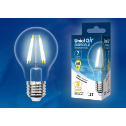UNIEL LED-A60-7W/NW/E27/CL/DIM GLA01TR картон