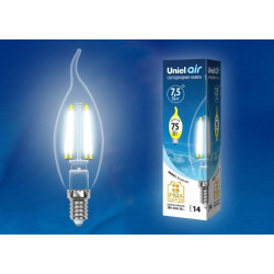 UNIEL LED-CW35-7,5W/NW/E14/CL GLA01TR картон