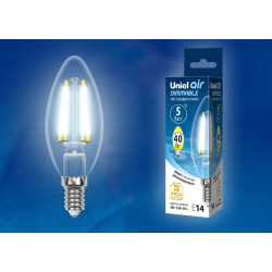 UNIEL LED-C35-5W/NW/E14/CL/DIM GLA01TR картон