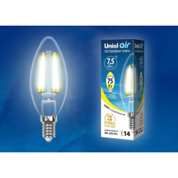 UNIEL LED-C35-7,5W/WW/E14/CL GLA01TR картон