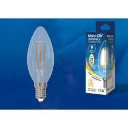 UNIEL LED-C35-9W/3000K/E14/CL/DIM GLA01TR картон