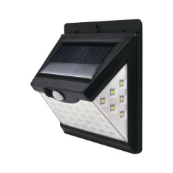 DUWI 25014 2 Светильник светодиодный Solar LED, на солнечных батареях, 8Вт, 6500К, 330Лм, IP65, с датчиком движения, цвет черный, duwi