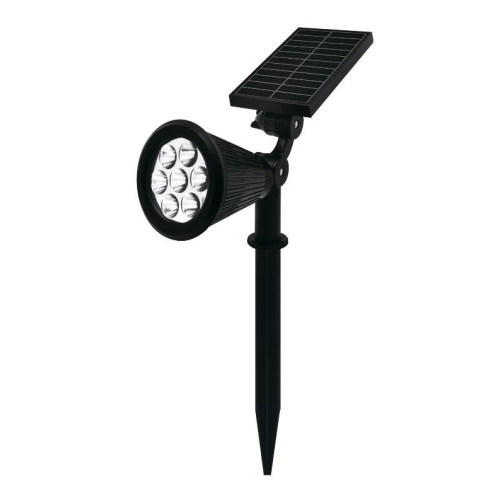 DUWI 25032 6 Светильник светодиодный Solar LED, для грунта, на солнечных батареях, 5 режимов освещения, 1,5Вт, 6500К +RGB, IP65, с датчиком освещения,