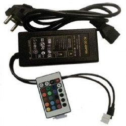 ECOLA CRM072ESB LED STRIP RGB IR CONTROLLER моноблок с блоком питания 72W 12V 6A с и/к пультом