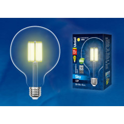 UNIEL LED-G125-15W/3000K/E27/CL PLS02WH картон