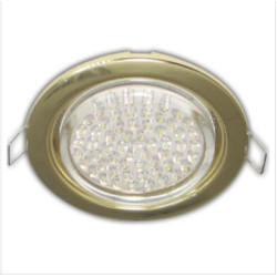 ECOLA FG5310ECB GX53 H4 DOWNLIGHT WITHOUT REFLECTOR_GOLD (светильник) 38X106 - 10 PACK (кD102)