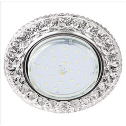ECOLA FT53CCEFB GX53 H4 LD7009 Светильник встр. искристый с подсветкой