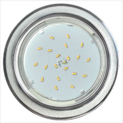 ECOLA FW53GRECB GX53 H4 DL3901 светильник встраив. без рефл. Круг под стеклом Белый блеск / хром 106х38 (к+)