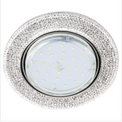 ECOLA FT53CMEFB GX53 H4 LD7069 Светильник встр. искристый с подсветкой