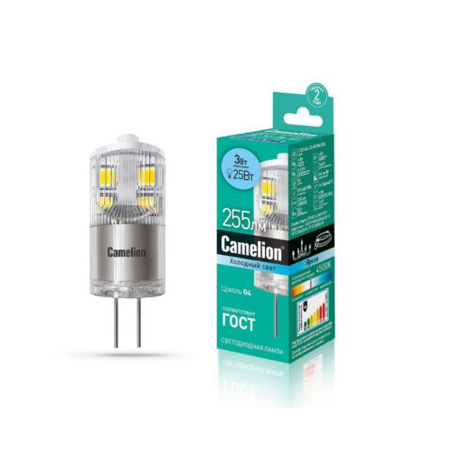 CAMELION LED3-G4-JD-NF/845/G4 (Эл.лампа светодиодная 3Вт 220В)