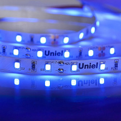 UNIEL ULS-M11-2835-60LED/m-8mm-IP20-DC12V-4,8W/m-5M-BLUE PROFI катушка в герметичной упаковке