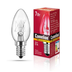 CAMELION DP-704 (Зап.лампа накаливания для ночников, прозрачная, BL-4, 220V, 7W, Е14)