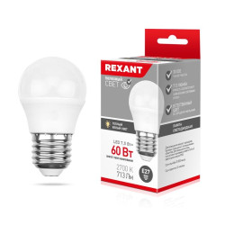 REXANT (604-034) (GL) 7,5 ВТ E27 713 ЛМ 2700 K