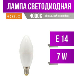 ECOLA C4RV70ELC CANDLE LED PREMIUM 7W/E14/4000K композит