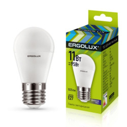 ERGOLUX (13632) LED-G45-11W-E27-6K (Эл.лампа светодиодная Шар 11Вт E27 6500K 172-265В)