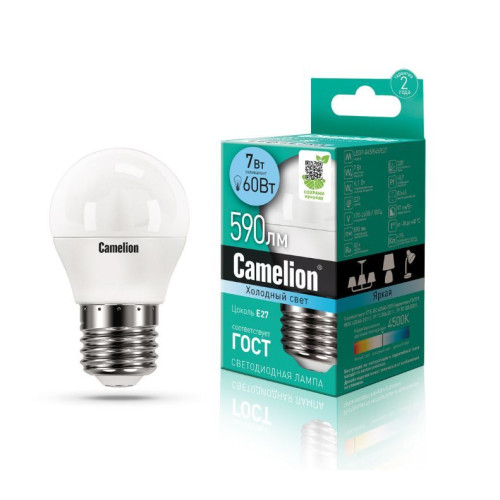 CAMELION LED7-G45-D/845/E27 (Эл.лампа светодиодная 7Вт 220В ПРОМО 3)