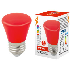 VOLPE LED-D45-1W/RED/E27/FR/С BELL