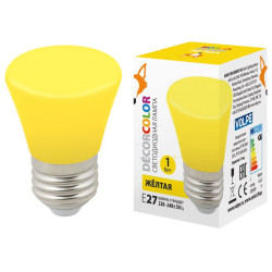 VOLPE LED-D45-1W/YELLOW/E27/FR/С BELL