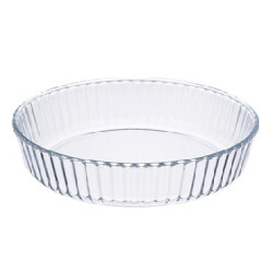 SATOSHI Форма для запекания жаропрочная круглая, стекло, 26,3х5,7см, рельефный бортик 825-009