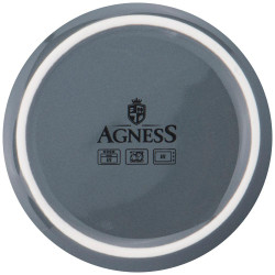 AGNESS 189-305 с крышкой 15,4*11,9*8,1см 460мл серая