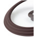 TIMA Крышка стеклян. с силикон/обод на 3 размера 18-20-22 коричневая 48182022BR