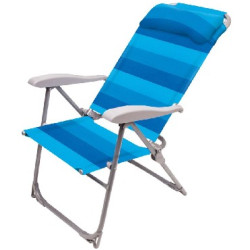 NIKA Кресло-шезлонг складное синий (сетка) К2/С
