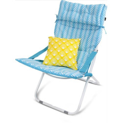 NIKA Кресло-шезлонг со съемным матрасом и декоративной подушкой (HHK6/T бирюзовый)