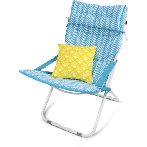 NIKA Кресло-шезлонг со съемным матрасом и декоративной подушкой (HHK6/T бирюзовый)