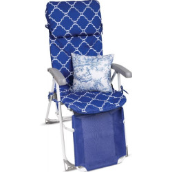 NIKA Кресло-шезлонг со съемным матрасом и декоративной подушкой (HHK7/BL синий)