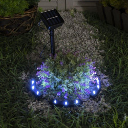 LUAZON LIGHTING Садовый светильник на солнечной батарее Обруч, 9 LED, свечение белое 9146817