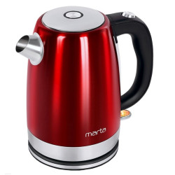 MARTA MT-4560 красный рубин чайник металлический