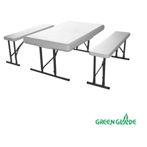 GREEN GLADE Набор: стол, 2 скамьи 113