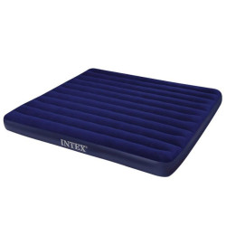 INTEX Матрас надувной CLASSIC DOWNY AIRBED FIBER-TECH 183x203x25 см . (в коробке) Арт. 64755