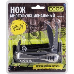 ЭКОС Нож многофункциональный т.м. ECOS SR083 12 в 1 металлик 325131