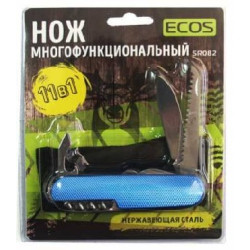 ЭКОС Нож многофункциональный т.м. ECOS, SR082, синий 325130