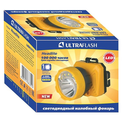 ULTRAFLASH LED5372 Налобный фонарь желтый/черный