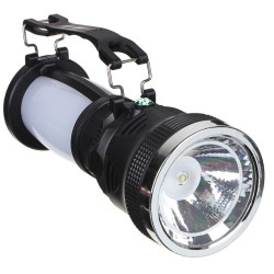 ЕРМАК Фонарь прожектор 2-в-1 аккумуляторный 24 SMD + 1 Вт LED, шнур 220В, пластик, 17,5x7,5 см 198-091