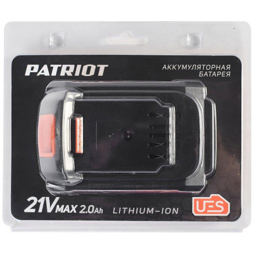 PATRIOT 180301122 PB BR 21V(MAX) LI-ION UES, 2,0AH, тонкая зарядка (5,5 мм)