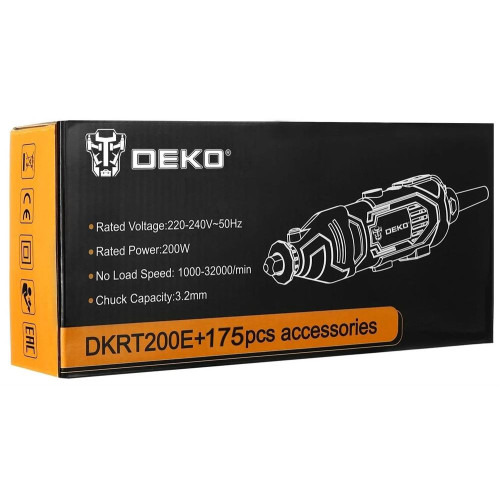DEKO DKRT200E + набор аксессуаров 175 штук 063-1416