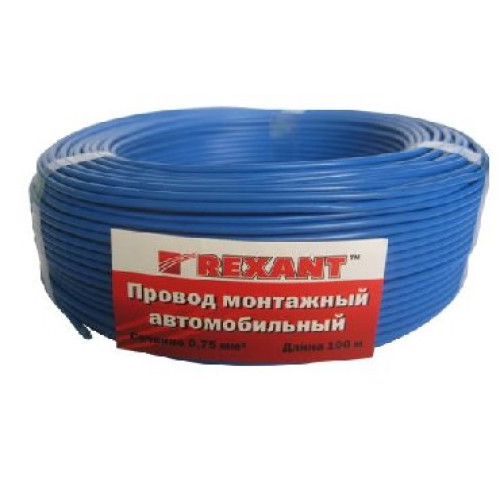 REXANT (01-6505) ПГВА 0.75мм 100м синий