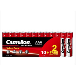 CAMELION (14260) LR03 PLUS ALKALINE BLOCK-12 (LR03-HP12, батарейка,1.5В)