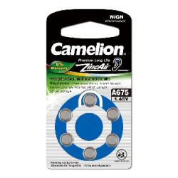 CAMELION (12826) ZA675 BL-6 MERCURY FREE (A675-BP6(0%HG), батарейка для слуховых аппаратов, 1.4 V,620MAH)