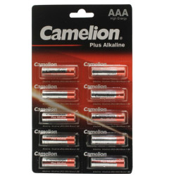 CAMELION (14136) LR03 PLUS ALKALINE BP1X10P (LR03-BP1X10P, батарейка,1.5В)