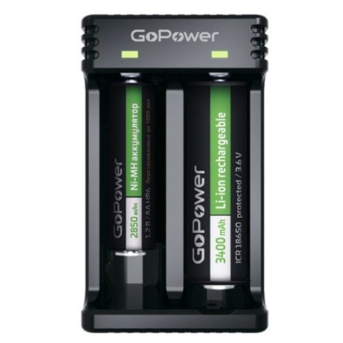 GOPOWER LiCharger 4 З/У для аккумуляторов 2 слота (00-00015360)