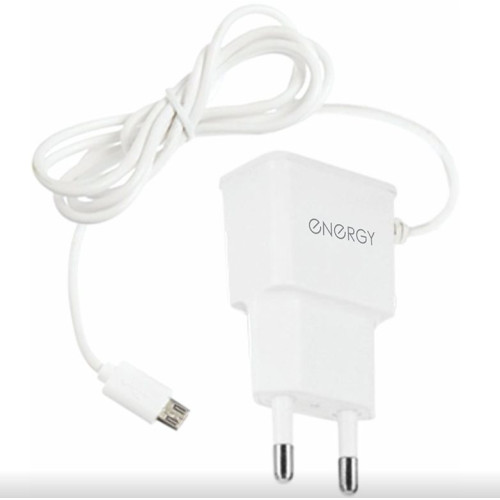 ENERGY ET-13 с кабелем micro-USB, 1А, цвет - белый 100296